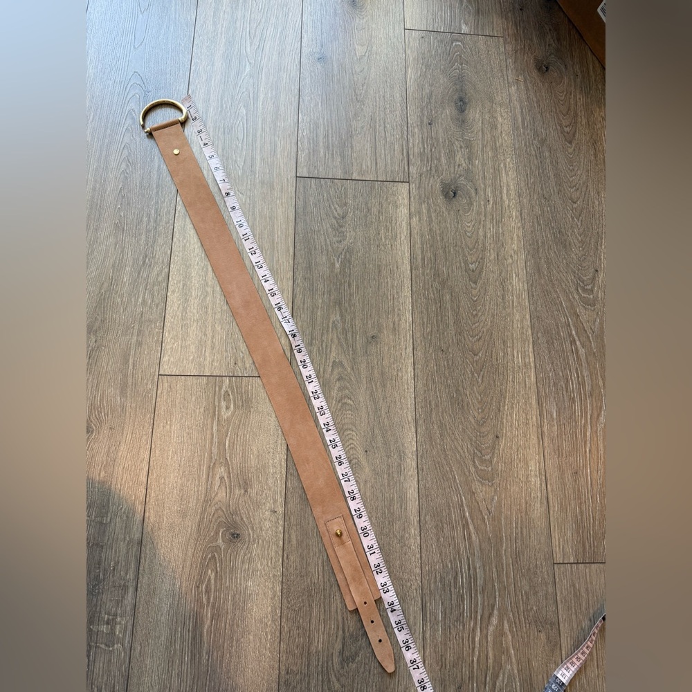 rag & bone Clark Tan Suede Leather Waist Belt - Picture 11 of 14